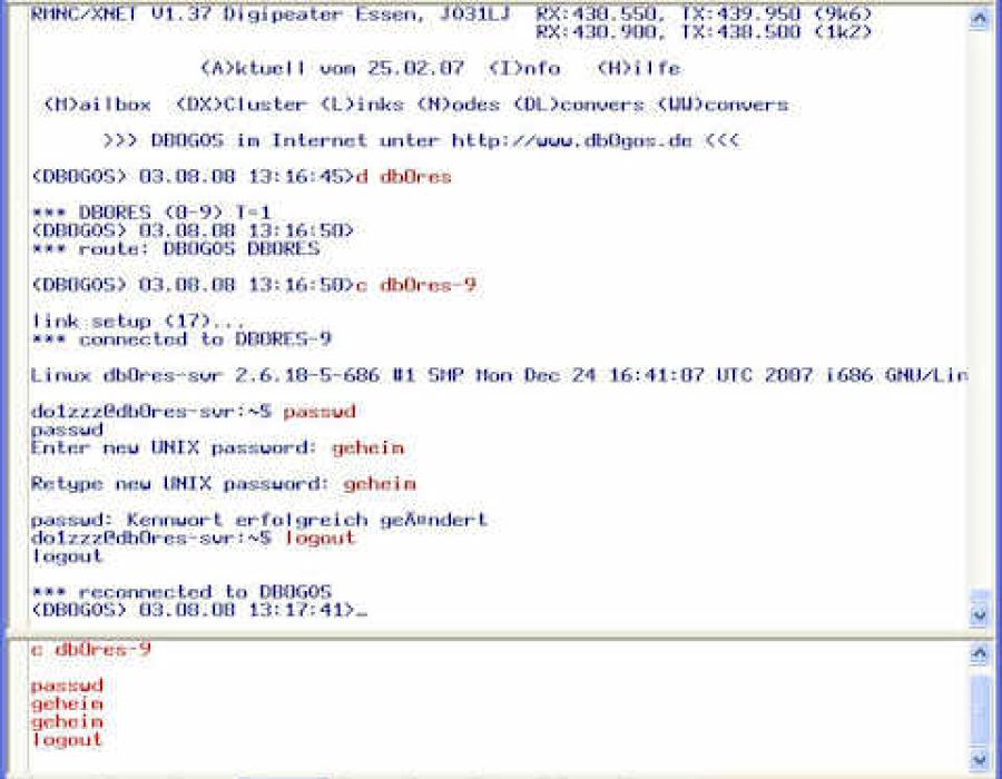 UNIX Passwort setzen